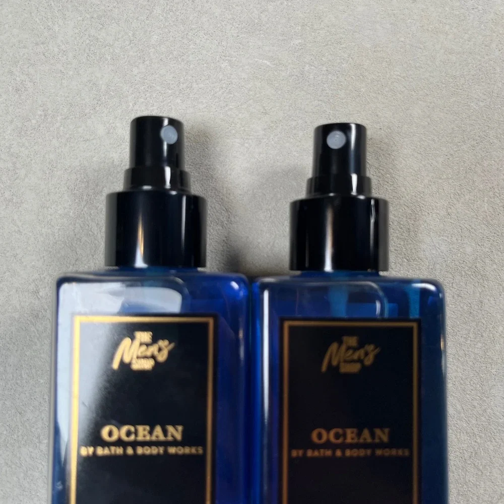 New Bath & Body Works Ocean Cologne Mist Men 8oz Blue 2 Bottles